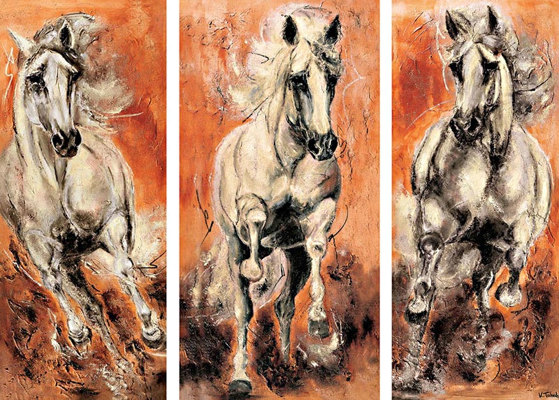 Horse Herd Triptych
