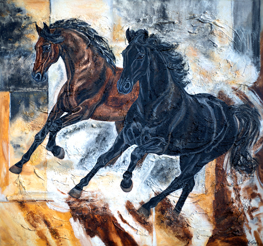 purebred horse painting Kerstin Tschech