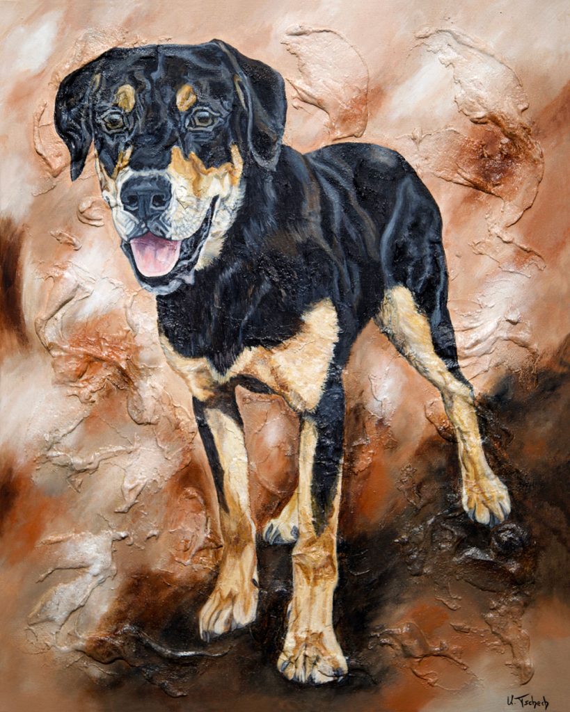 Dog painting by Kerstin Tschech