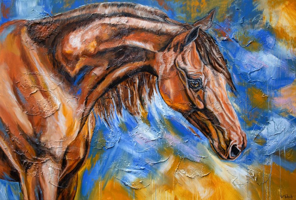 Horse portrait modern art